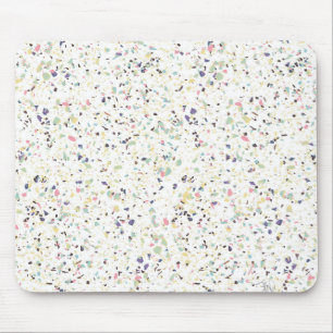 Classy vintage marble terrazzo pastel design mouse mat