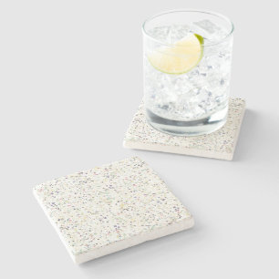 Classy vintage marble terrazzo pastel design stone coaster