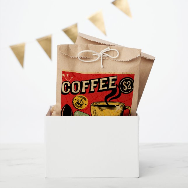 Classy vintage rustic background reception Red Favour Bags (Party)