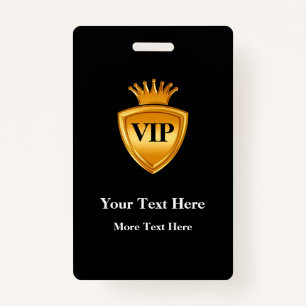 Classy VIP Badge Templates ID Badge