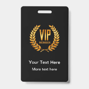 Classy VIP Club Member Badges ID Badge