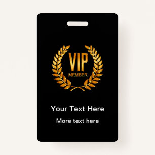 Classy VIP Club Member Badges ID Badge