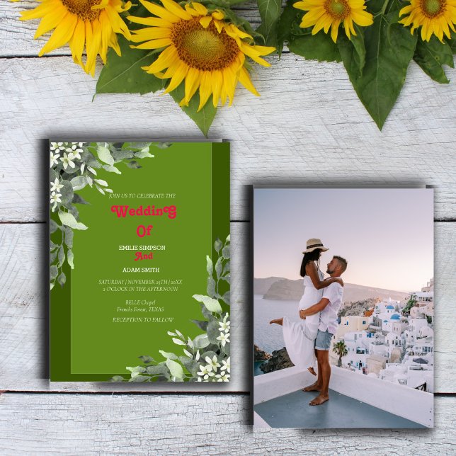 CLASSY WATERCOLOR  FLORAL WEDDING  INVITATION (Creator Uploaded)