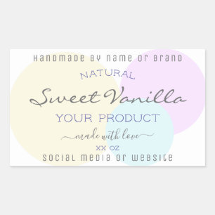 Classy Watercolor Product Packaging Label on White
