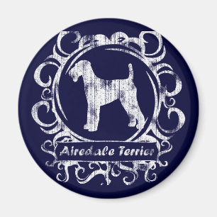 Classy Weathered Airedale Terrier Magnet