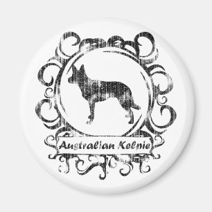 Classy Weathered Australian Kelpie Magnet