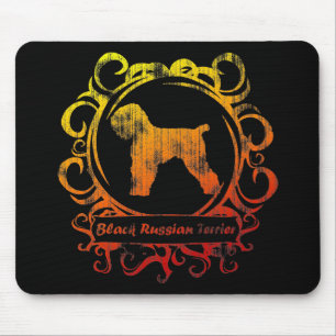 Classy Weathered Black Russian Terrier Mouse Mat