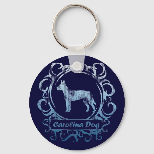 Classy Weathered Carolina Dog Key Ring (Front)