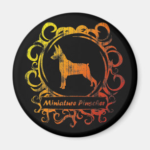 Classy Weathered Min Pin Magnet