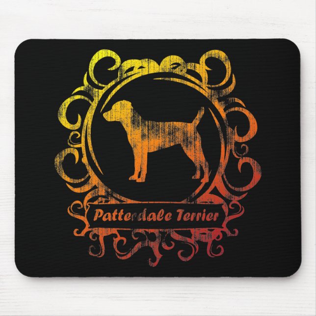 Classy Weathered Patterdale Terrier Mouse Mat (Front)