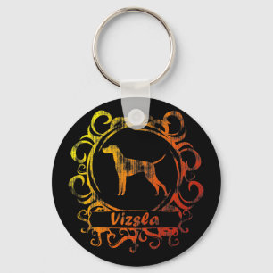 Classy Weathered Vizsla Key Ring