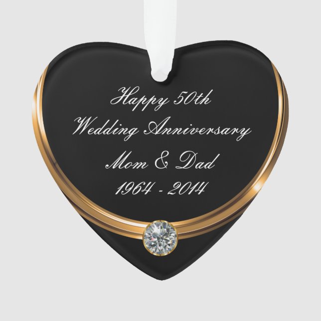 Classy Wedding Anniversary Ornament (Front)