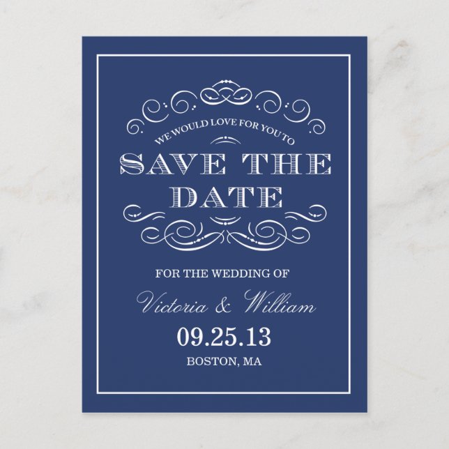 CLASSY WEDDING  | SAVE THE DATE ANNOUNCEMENT (Front)