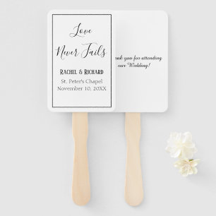 Classy White and Black Wedding Hand Fan