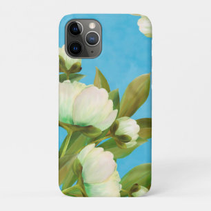 Classy White Peonies Floral Bouquet iPhone 11 Pro Case