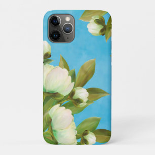 Classy White Peonies Floral Bouquet iPhone 11 Pro Case