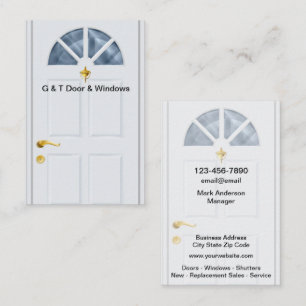 Classy Windows And Doors Remodeling Business Card