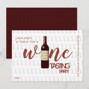 Classy Wine Tasting Party Invitations Minimalist