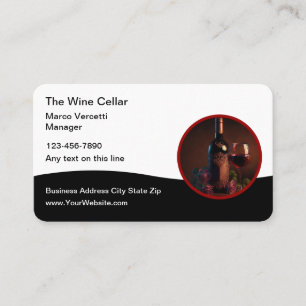 Classy Wine Theme Modern Business Cards