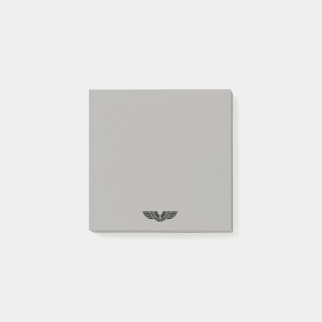 Classy Wings Grey Post-it Notes (Front)