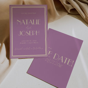 Classy Wisteria Ivory Old Money Fancy Wedding Save The Date