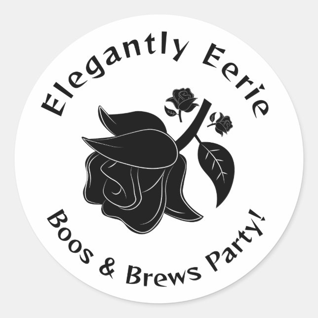Classy Witch Elegantly Eerie Halloween Sticker (Front)