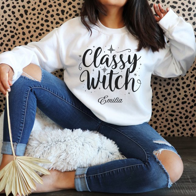 Classy Witch Halloween Customisable Sweatshirt (Creator Uploaded)