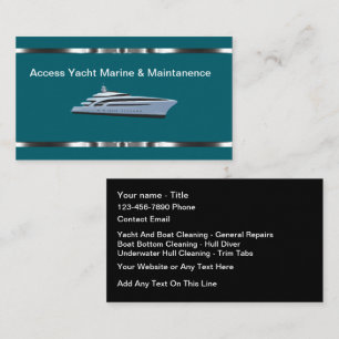 Classy Yacht And Boat Marine Services Business Card