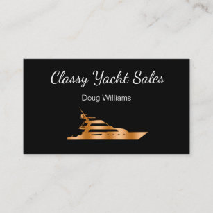 Classy Yacht Broker Sales Business Cardsa Business Card