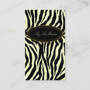 Classy zebra print business card