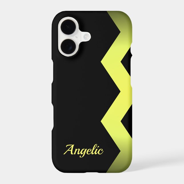 Classy Zig zag Yellow Personalised (Back)