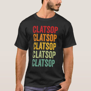 Clatsop County Oregon Rainbow Text Design T-Shirt