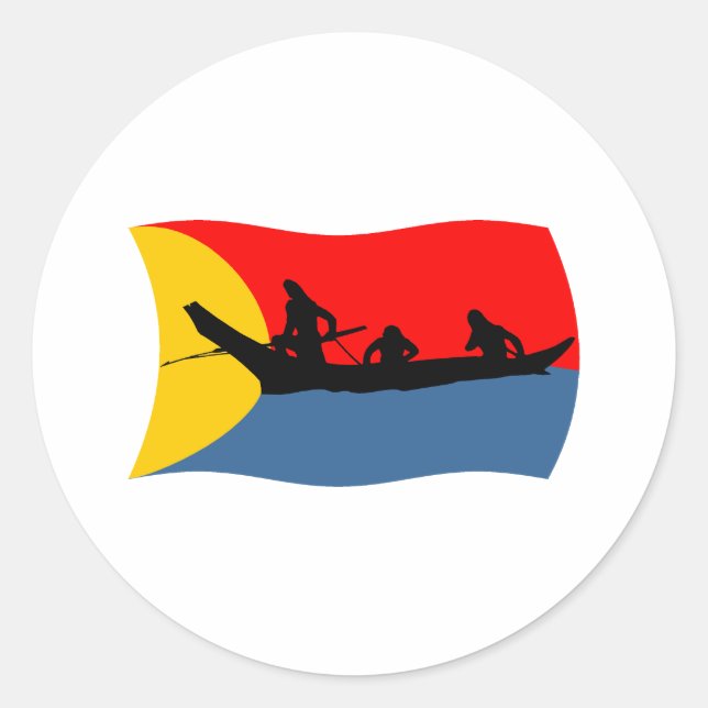 Clatsop Tribe Flag Sticker (Front)