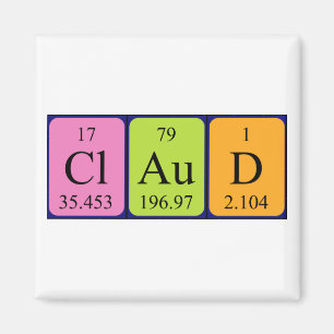 Claud periodic table name magnet