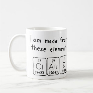 Claud periodic table name mug