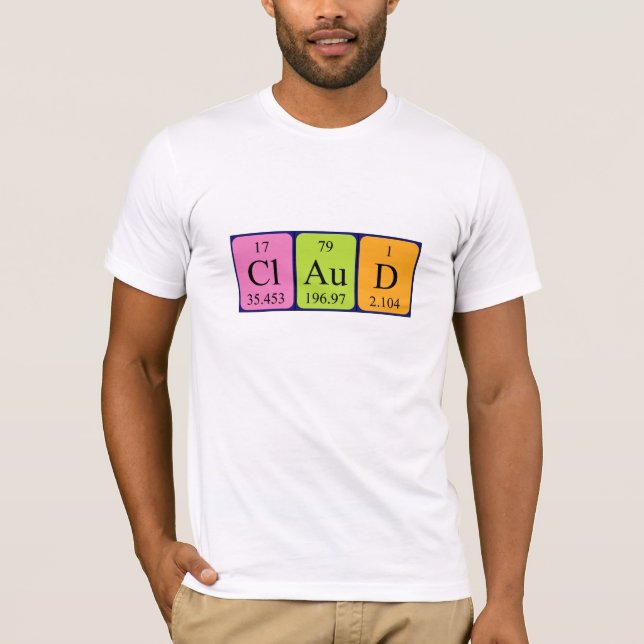 Claud periodic table name shirt (Front)