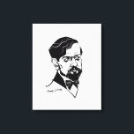 Claude Debussy Canvas Print<br><div class="desc">Graphic portrait of composer</div>