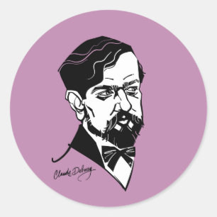 Claude Debussy Classic Round Sticker