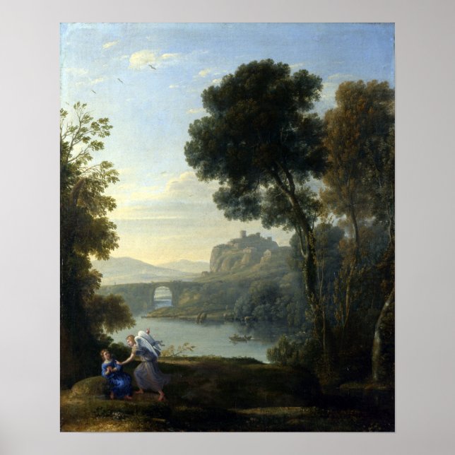 Claude Lorrain Landscape with Hagar and the Angel Poster (Front)