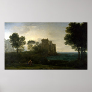 Claude Lorrain The Enchanted Castle Landscape Poster