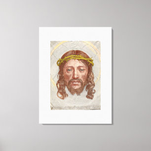 Claude Mellan’s Face of Christ 1649 engraving  Canvas Print