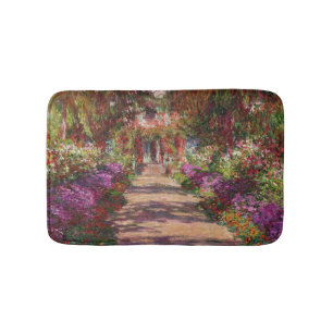 Claude Monet A Pathway in Monet's Garden Bath Mat