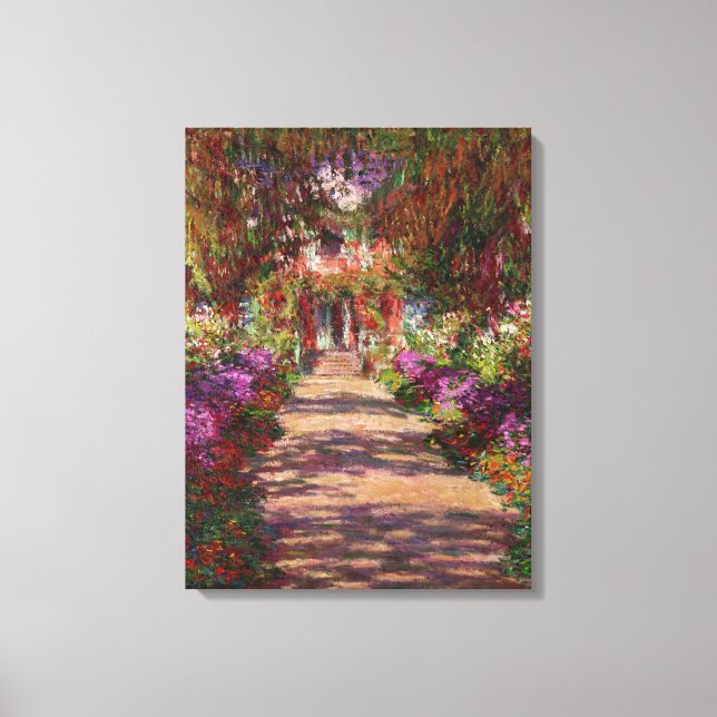 Claude Monet | A Pathway in Monet's Garden Canvas Print (Front)