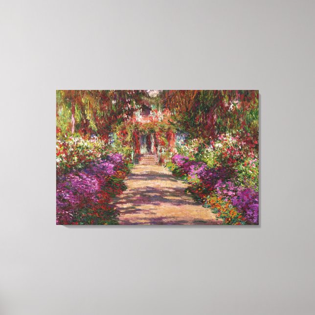 Claude Monet | A Pathway in Monet's Garden Canvas Print (Front)