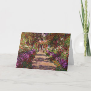 Claude Monet   A Pathway in Monet's Garden Card