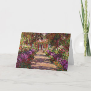 Claude Monet   A Pathway in Monet's Garden Card