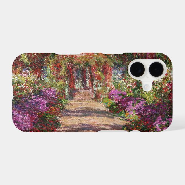 Claude Monet | A Pathway in Monet's Garden iPhone Case (Back Horizontal)