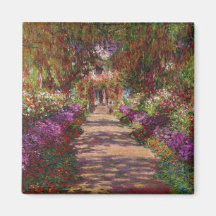 Claude Monet A Pathway in Monet's Garden Magnet