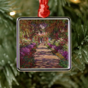 Claude Monet   A Pathway in Monet's Garden Metal Tree Decoration