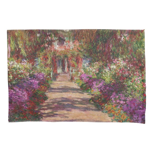 Claude Monet | A Pathway in Monet's Garden Pillowcase (Front)